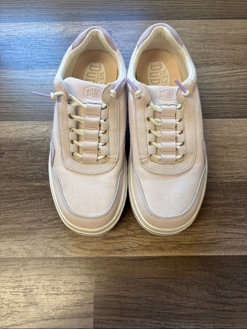 HEYDUDE Hudson Lift Sport Casual Shoes in blush